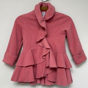 Girls coral pink coat